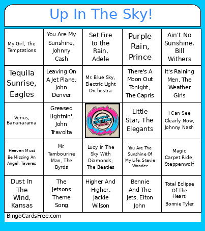 Up In The Sky! Bingo Card