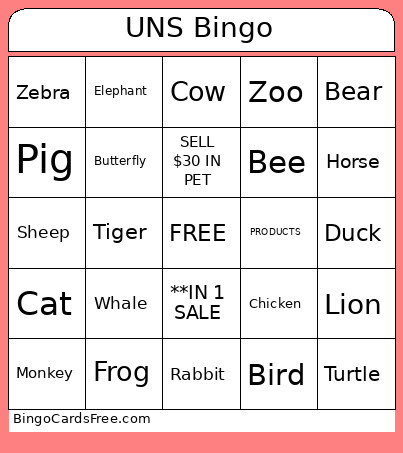Up N Smoke Bingo Card