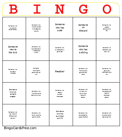 USC Esports Bingo Card