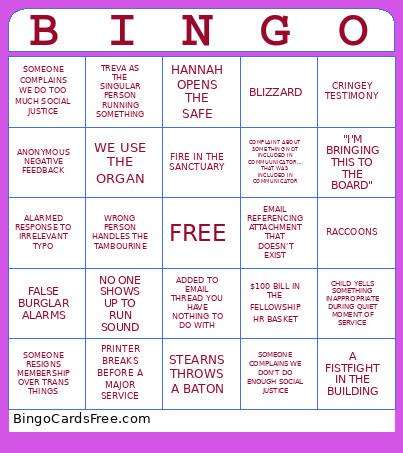 USG Staff 25-26 Bingo Card
