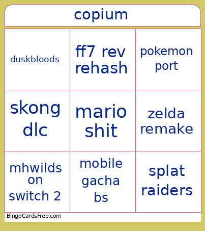 Uwu Wtf Bingo Card