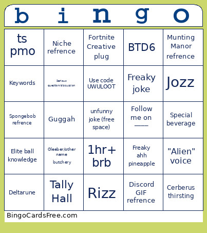 Uwuloot Bingo Card