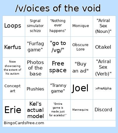 /v/oices Of The Void Bingo Card