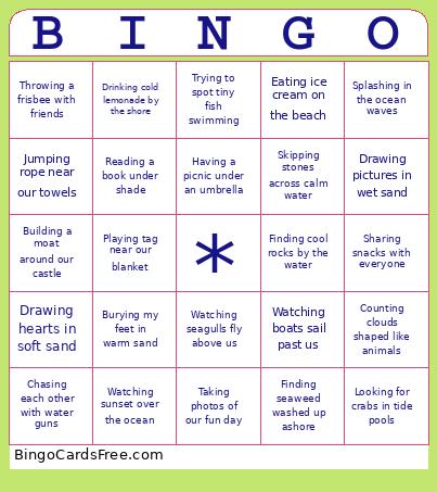 vacation Bingo