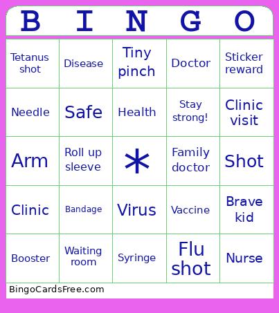 Vaccine 1 Bingo