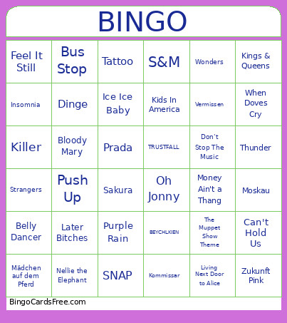 VAF Erste Drittel Bingo Card