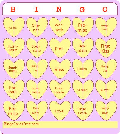 Valentine's Day Bingo