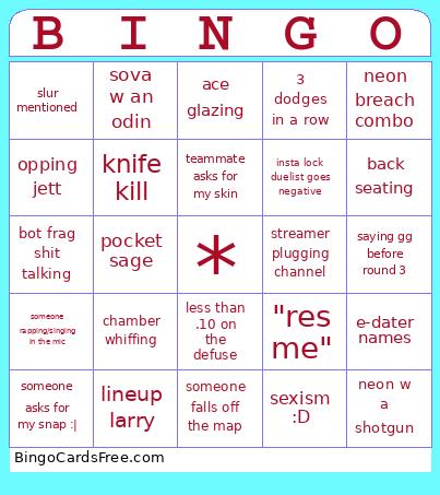 Valo :D Bingo Card