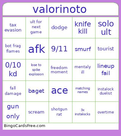 valorinoto Bingo