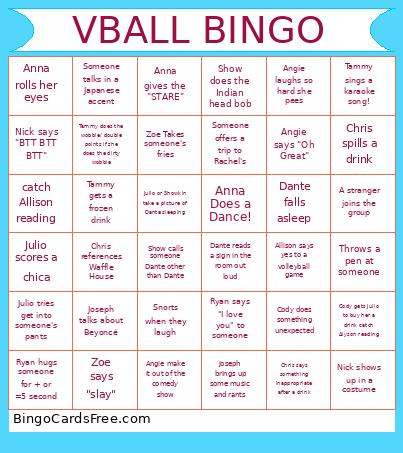 Vball bingo