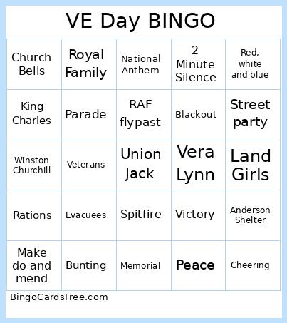 VE Day Bingo