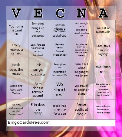 VECNA Bingo
