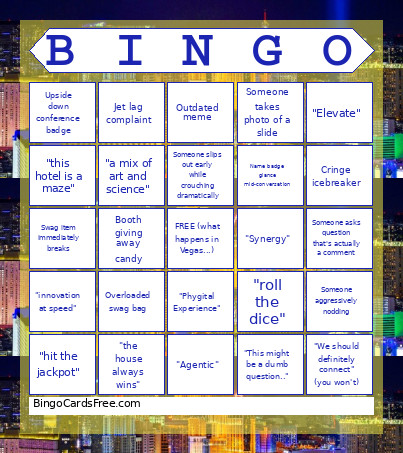 Vegas 2026 Bingo Card