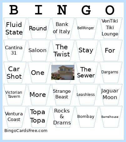 Ventura Drinkgo Bingo Card