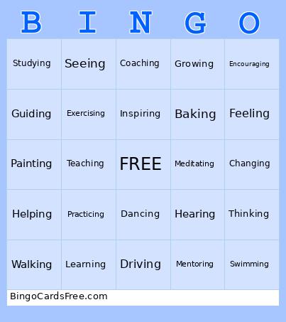 VERBS Bingo