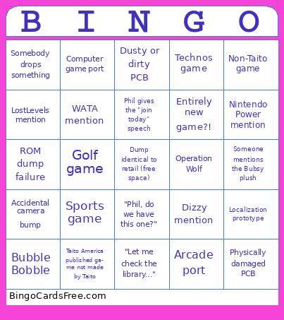 VGHF Prototype Stream Bingo!