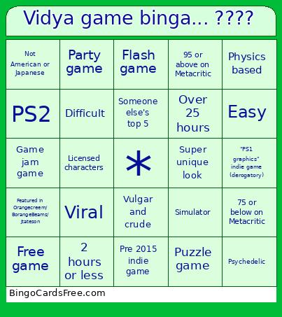 Vidya Game Binga... ???? Bingo Card