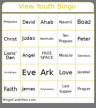 View Youth Bingo