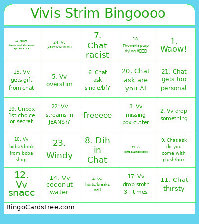 Vivis Strim Ooo Bingo Card