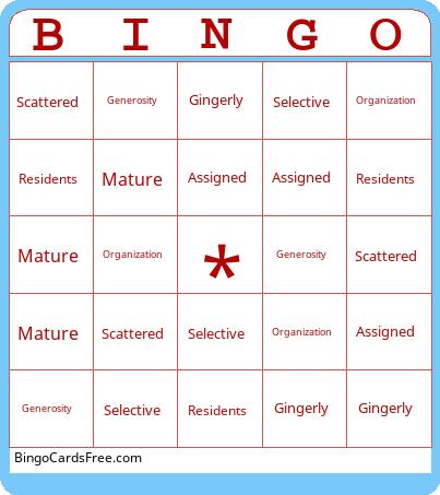 Vocabulary BINGO