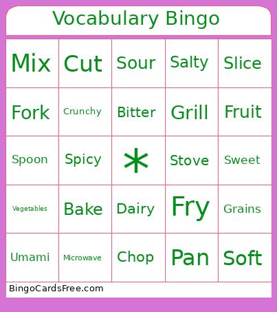 Vocabulary Bingo
