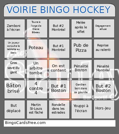 VOIRIE BINGO HOCKEY
