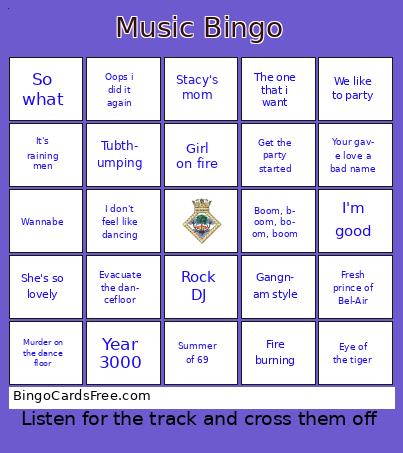 VS Music Bingo 1