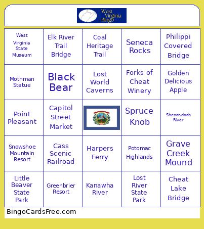 W V D A Y Bingo Card