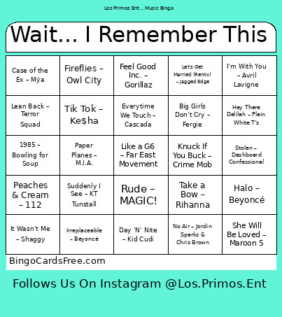 Wait... I Remember This Bingo Card