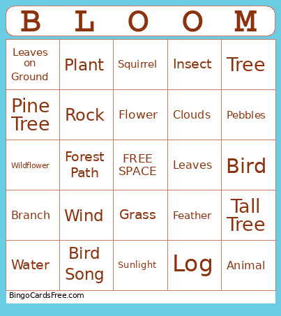 Walk Thru Spring Bingo Card