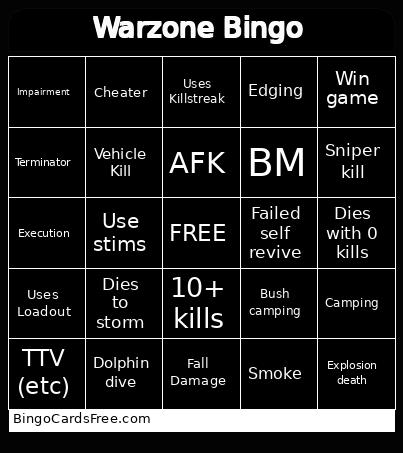 Warzone Bingo