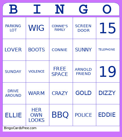 WAYGWHYB Bingo Card