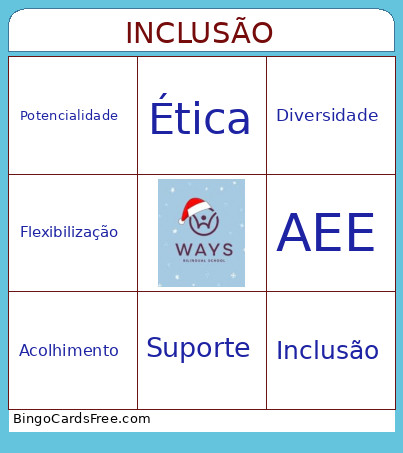 Ways Bilingual Bingo Card