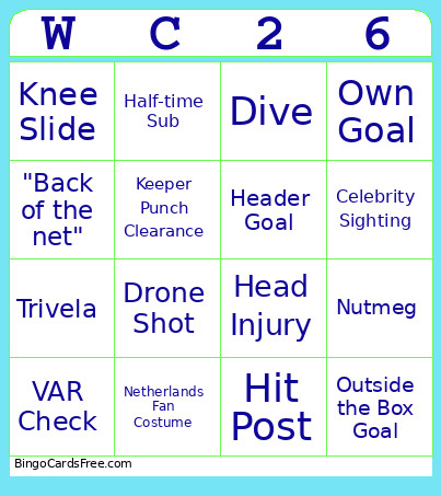 Wc 2026 Bingo Card