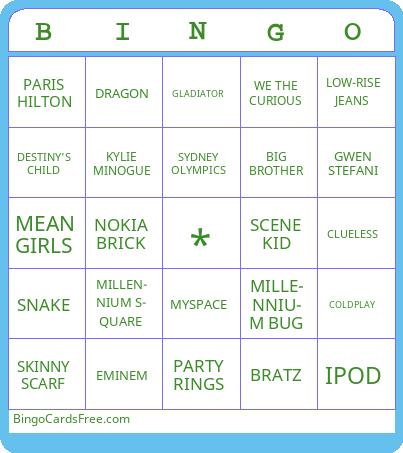 We The Curious 00s bingo