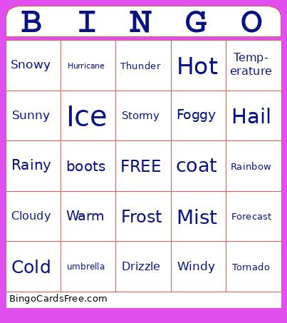 Weather Bingo