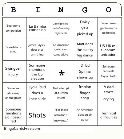 Wedding bingo