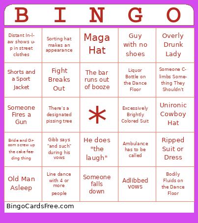 Wedding Bingo