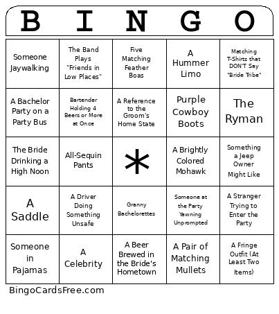 Wedding BINGO - Draft 1