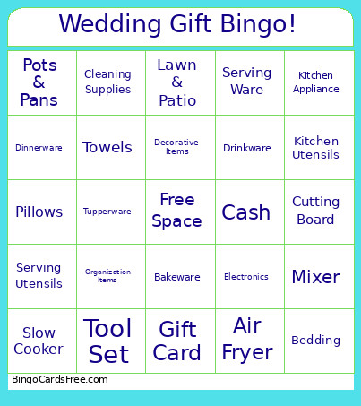 Wedding Gift ! Bingo Card