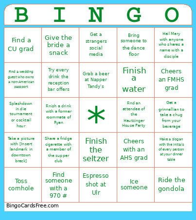 Weddingattempt1 Bingo Card