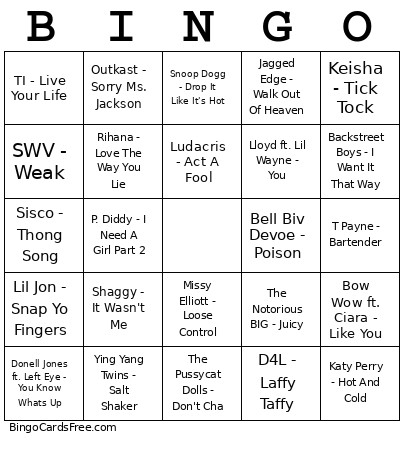 Weddy Weddy Bingo Card