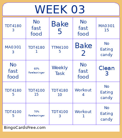 WEEK 03 Bingo Card