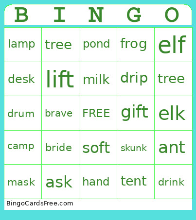 Week 10 Bingo Card