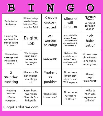 WehWechen2 Bingo