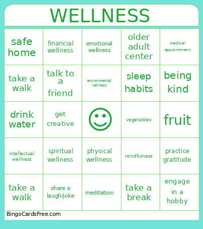 Wellness Bingo Card