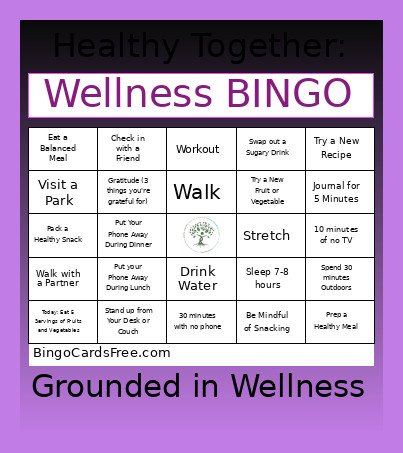 Wellness Bingo Card