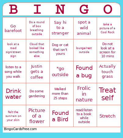 Wellness ! Bingo Card