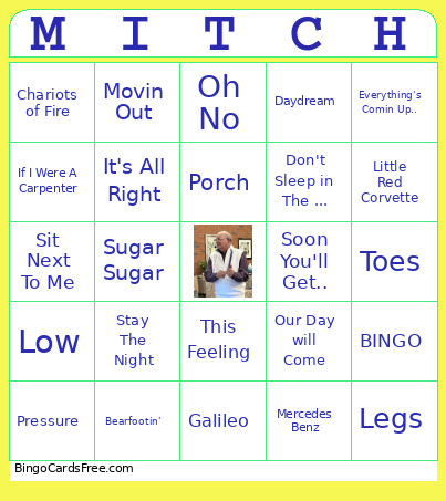 Westerwood Bingo Card
