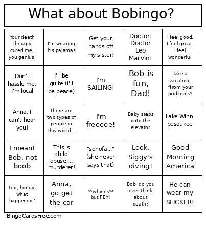 What About Bo? Bingo Card